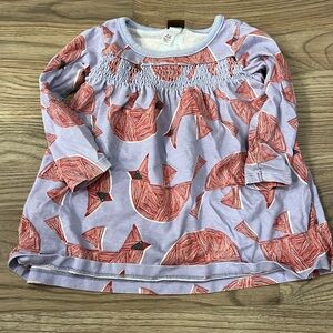 EUC cute cardinal bird baby dress from Tea Collection